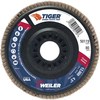 Weiler 4-1/2" Tiger Flap Disc, Angled (TY29), Backing, 80C, 7/8" 50119